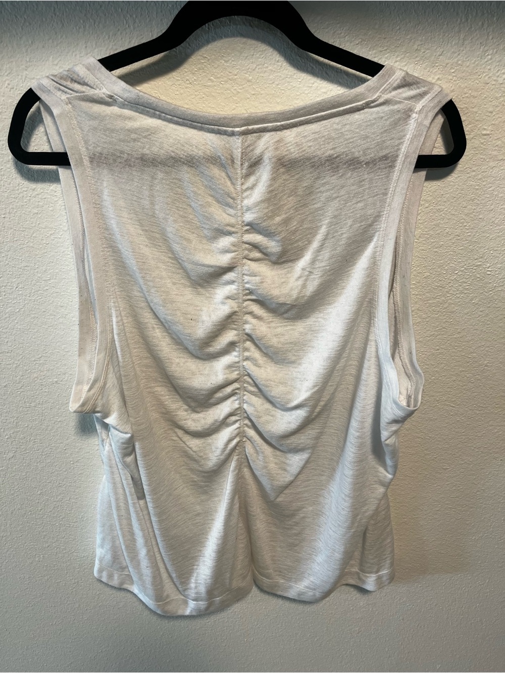 Athleta White Rouched Tank Top - Picture 4 of 4